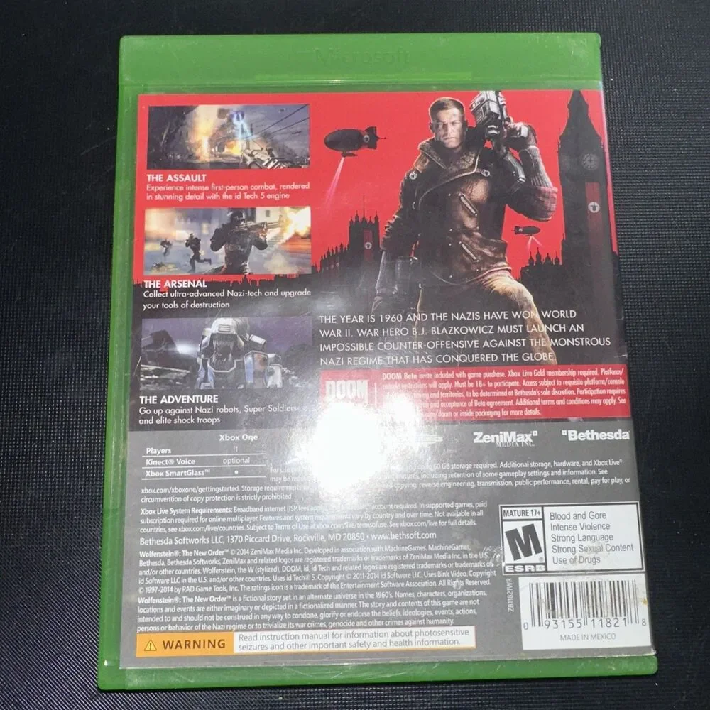 Wolfenstein: The New Order (Microsoft Xbox One, 2014)